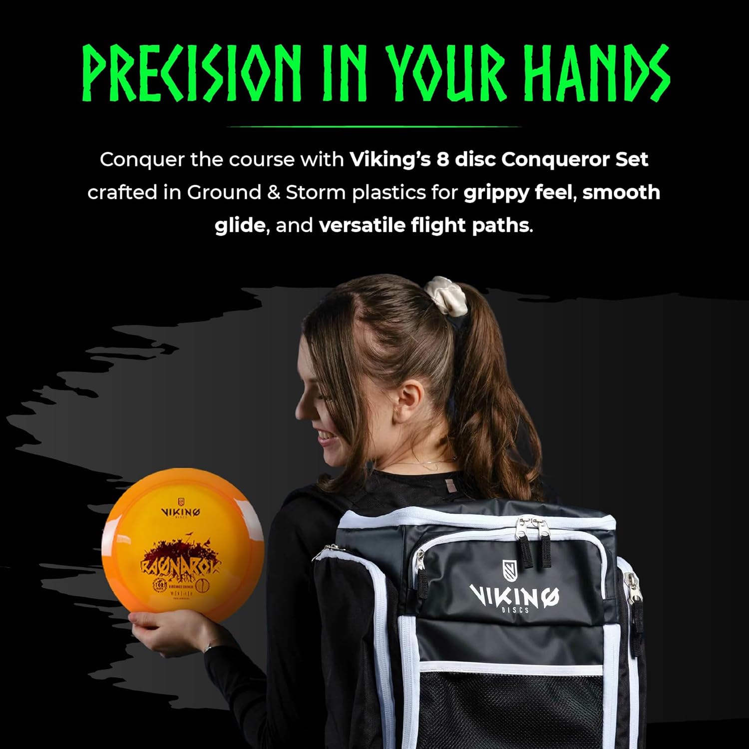 Viking Discs Conqueror Disc Golf Set - 8 Disc Golf Discs for Any Distance, PDGA Approved - Putter, Mid-Range, Fairway Driver, Distance Driver - Disc Set for Beginners and Professionals