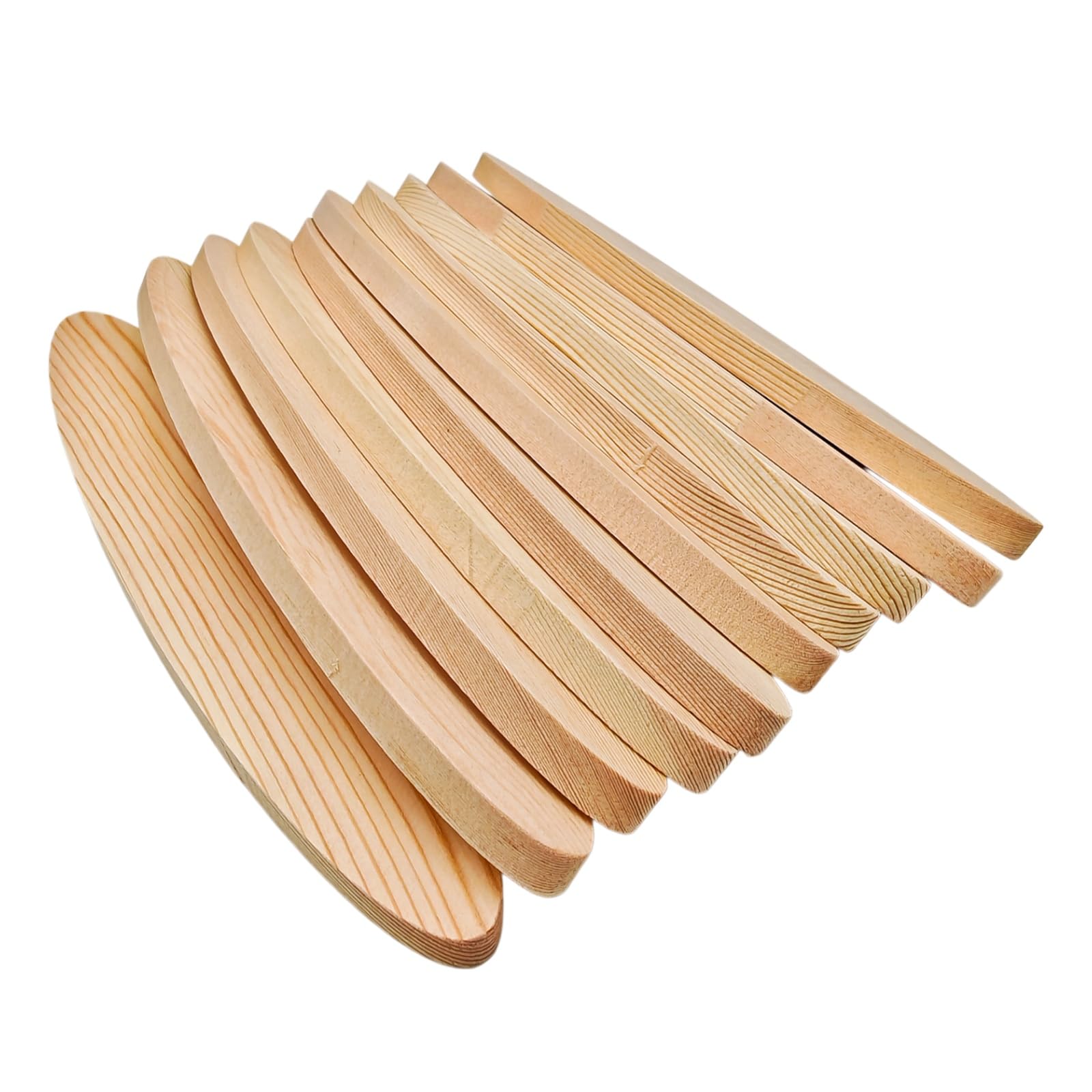 Bloques ovalados de madera de pino para cortar y grabar, tableros de madera natural sin terminar para quemar madera y pintar, espacios en blanco para proyectos de arte de bricolaje (25 x 5 x 1 cm, 10