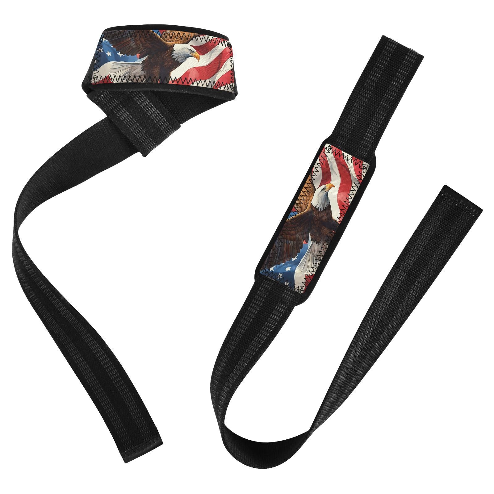 STAYTOP American Eagle Wrist Straps for Weightlifting,Lifting Straps with Neoprene Cushioned Wrist Padded and Anti-Skid Silicone for Strength Training,Bodybuilding,Deadlifting