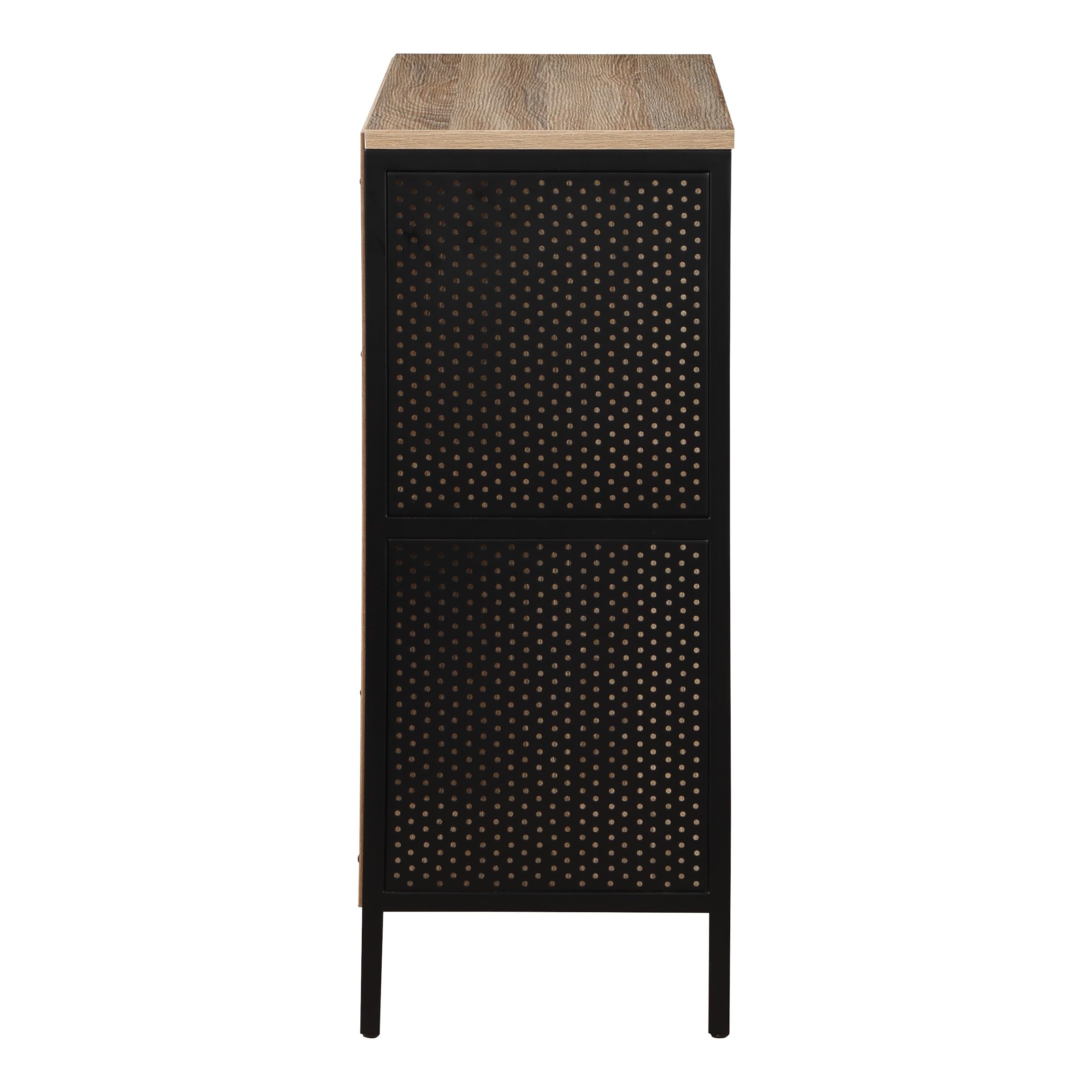 OSP Home Furnishings Ace nowoczesny regał na książki z 4 kostkami, wykończenie rzeki dąb