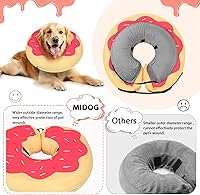 Vista 79 de MIDOG Inflatable Dog Cone Alternative for After Surgery - Soft Protective Donut Collar Prevents Licking, Comfortable Recovery E-Collar Alternative