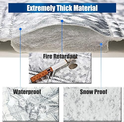 Miniatura 8 de IC ICLOVER Cubierta para parabrisas trasero de automóvil, protector de ventana trasera impermeable de 4 capas para hielo y nieve, sol, rayos UV,