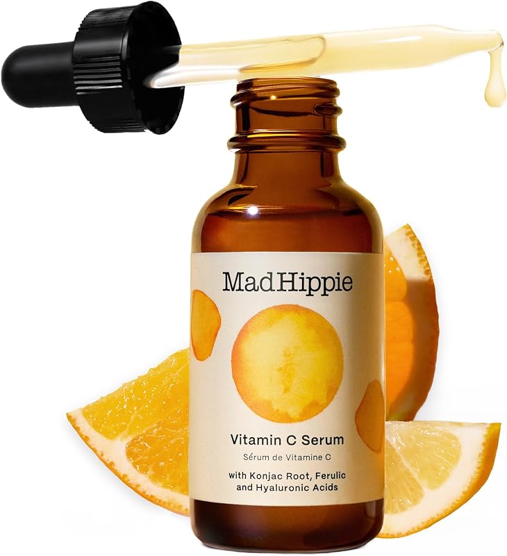 Vitamin C Serum for Face – C + E + Ferulic Acid, Hyaluronic Acid, Stable Low-Irritation Formula, Brightening, 1.02 fl oz