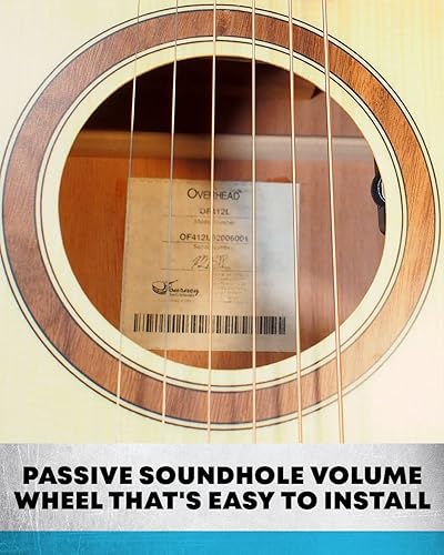 Miniatura 6 de Journey Instruments Pastilla piezoeléctrica pasiva para guitarras acústicas con orificio de sonido pasivo para ruedas de volumen para pastillas