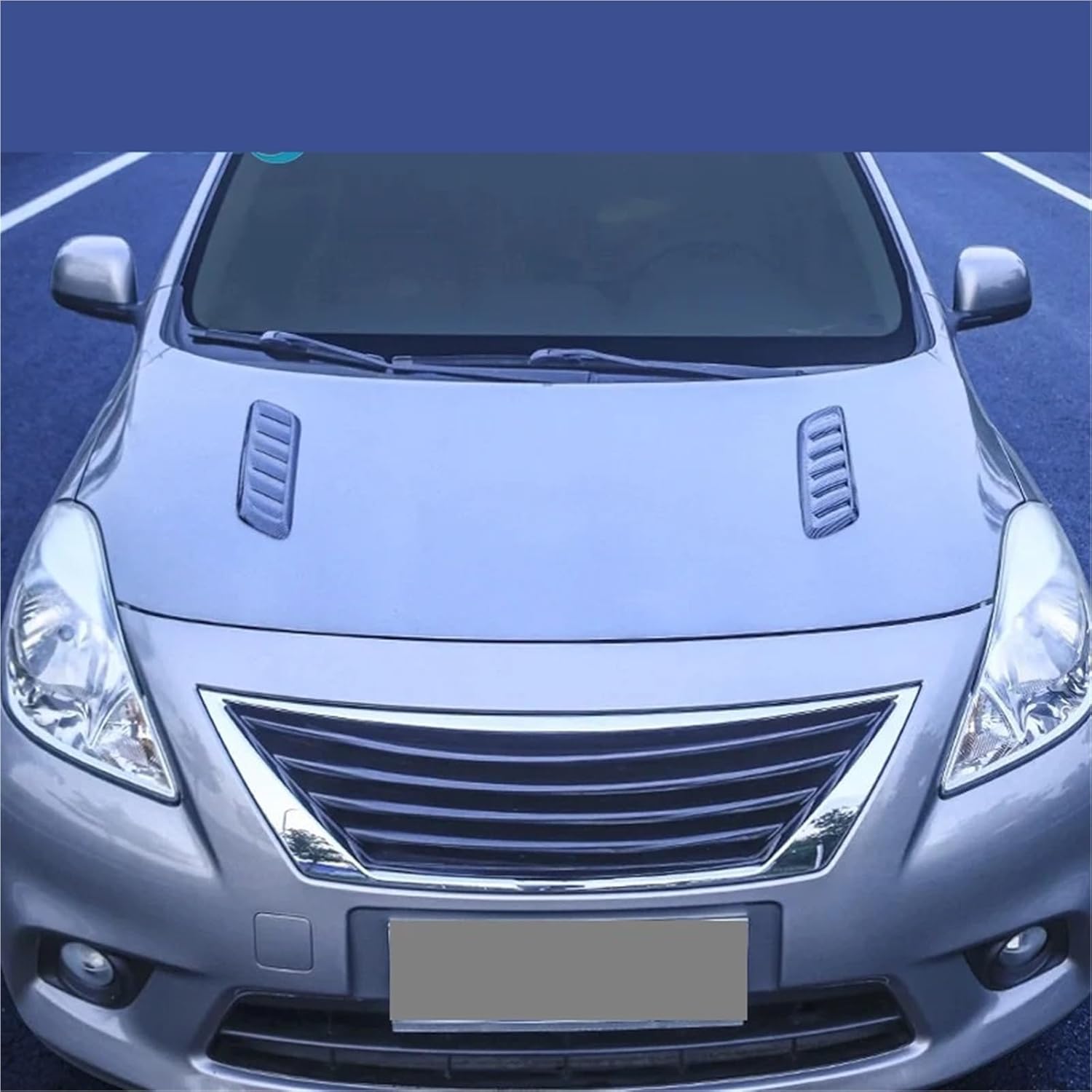 Car Front Hood Scoop Decorative Trim Cover Compatible with Accessories A1 A3 A4 A5 A6 A7 A8 Q2 Q3 Q5 Q7 Q8 R8(Carbon Look)
