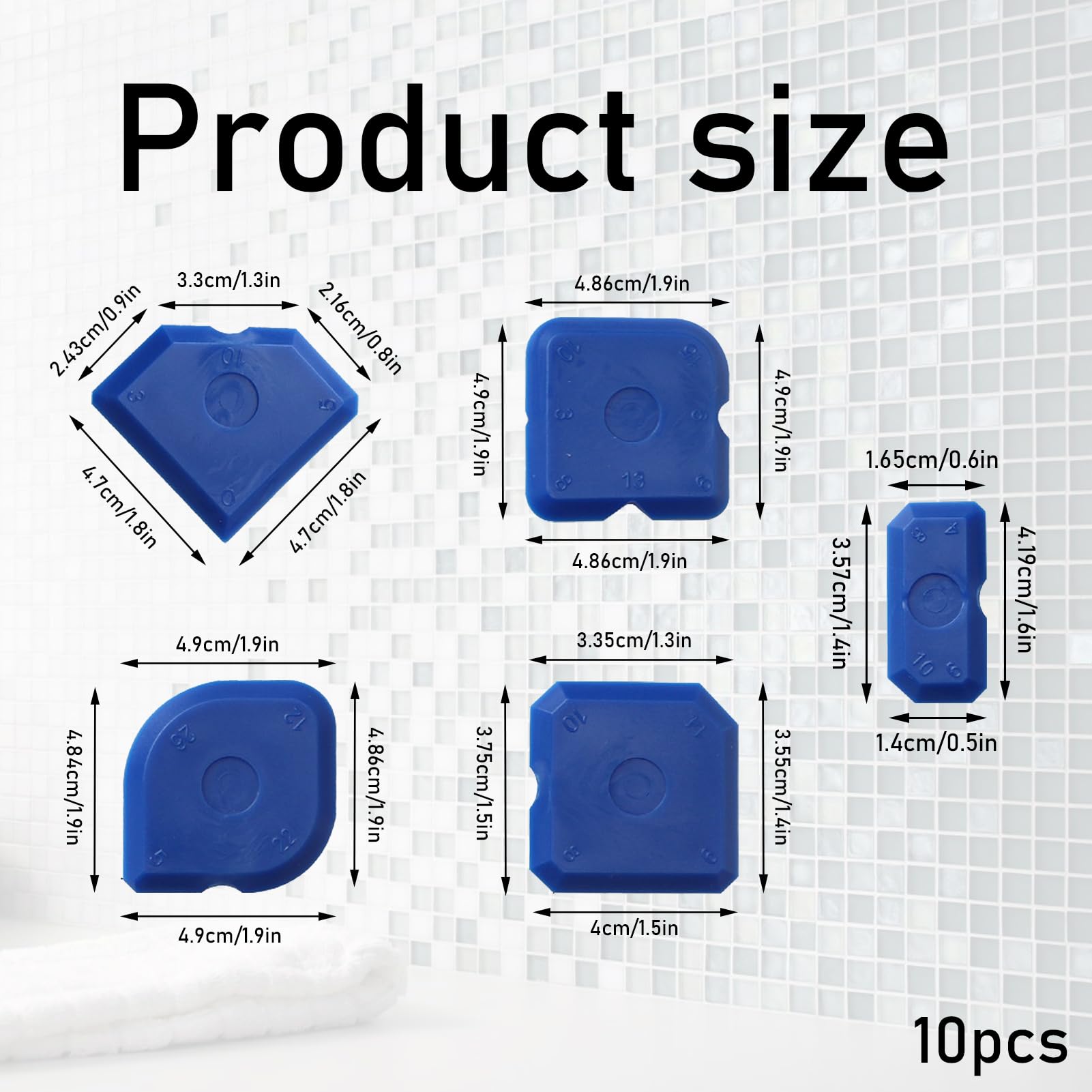 Professional Blue Silicone Sealant Smoothing Tool Kit - Reusable Caulking Set for Kitchens Bathrooms and DIY Projects - Image 2