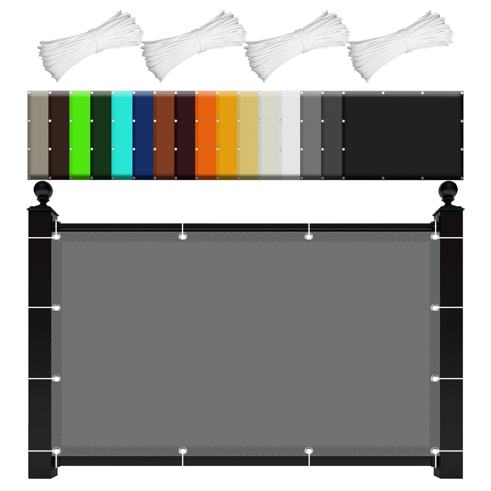 Voile ombrage anti UV pour bloquer la chaleur sur la terrasse et le balcon