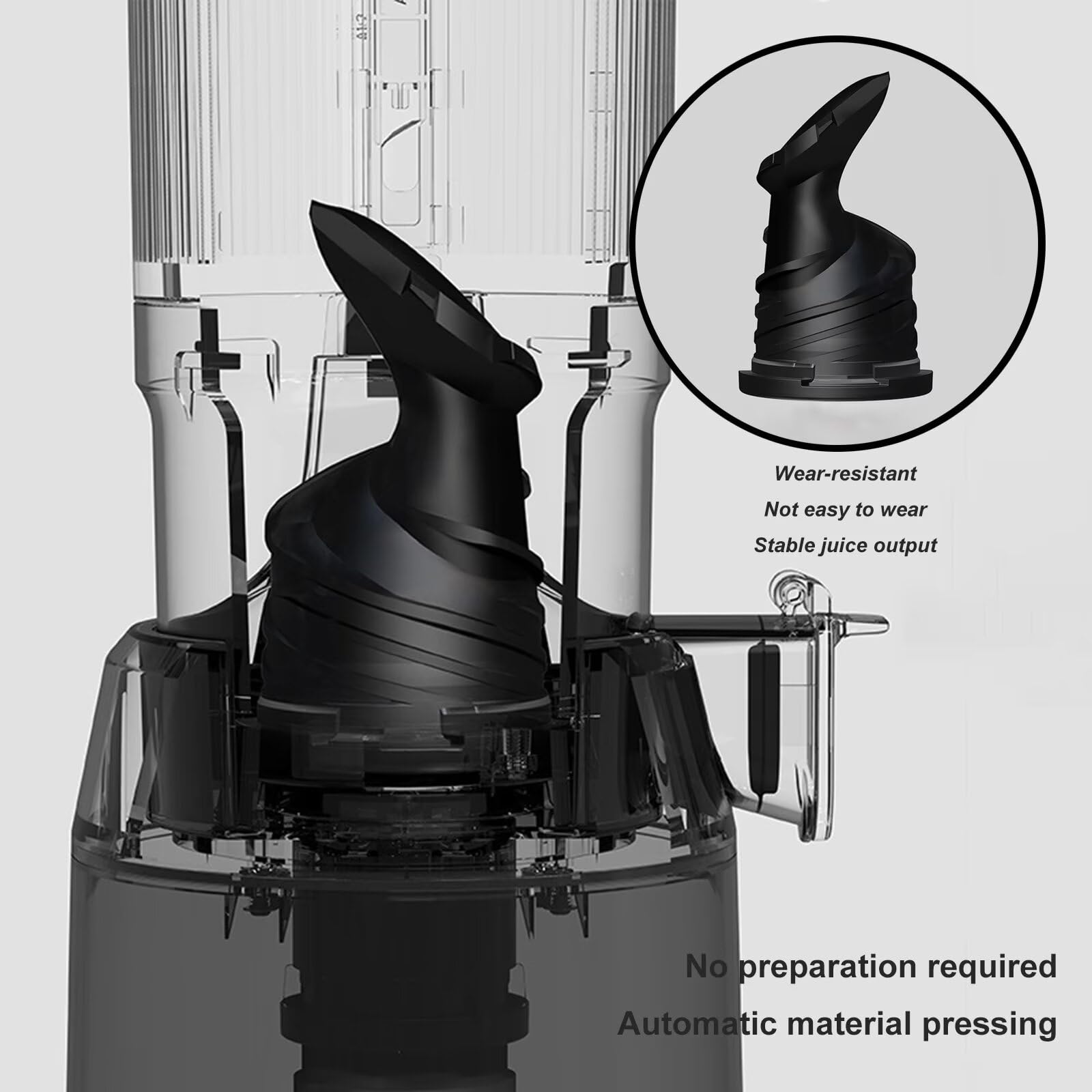 Exprimidor centrífugo profesional de 300 W, filtro de 3 capas, velocidad de 40-80 rpm, exprimidor portátil con separación de orujo, alto rendimiento de jugo, exprimidor lento