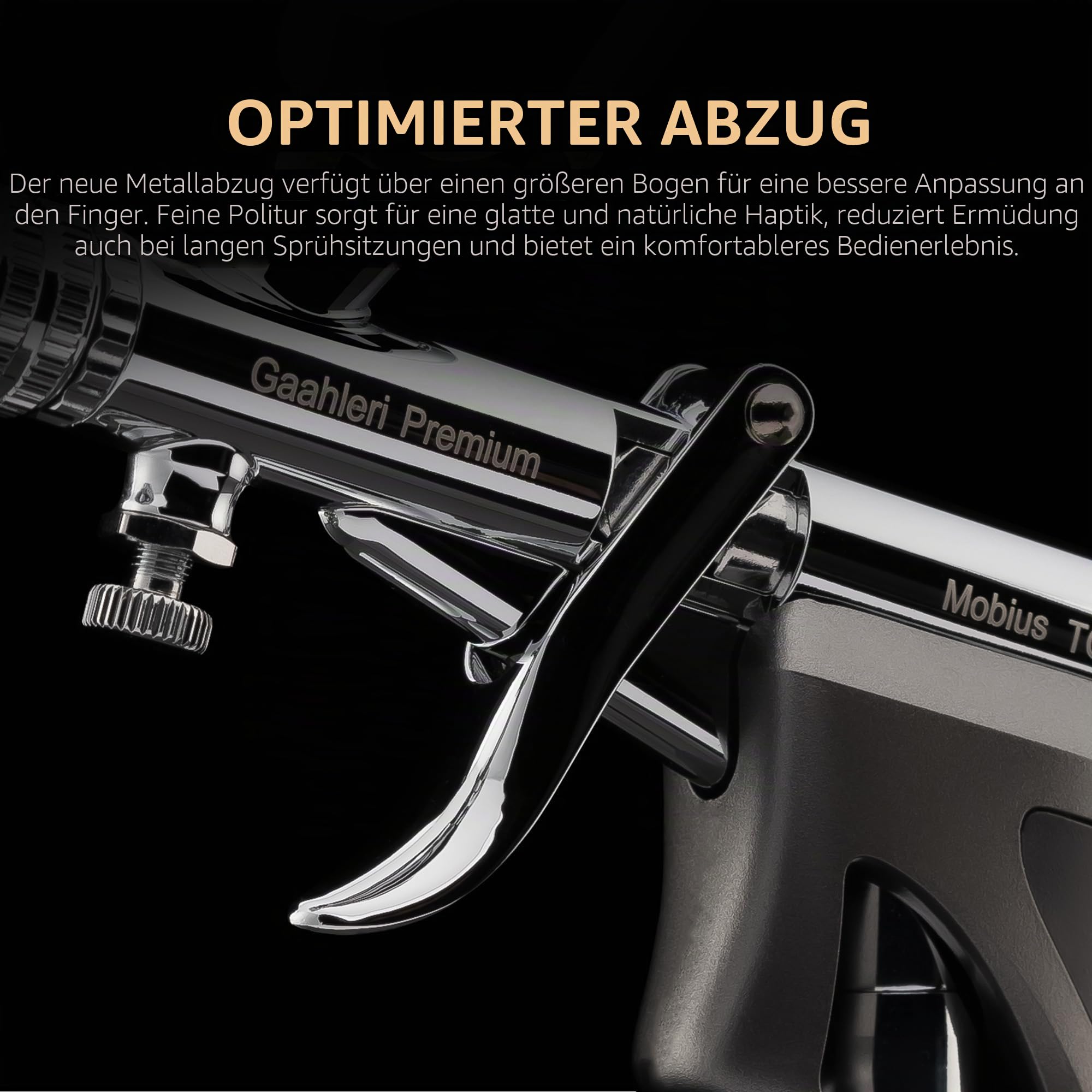 Gaahleri Premium-Serie Airbrush Mobius-Trigger – Präzisions-Double-Action-Airbrush für Modellbau, Gundam, Gunpla, Mecha, Miniaturen & künstlerische Illustration