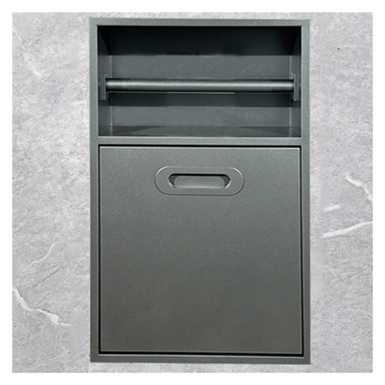 QUSYZD Stainless Steel Shower Nich, Recessed Shower Niche Trash Can Holder, Built-in Shampoo Storage Shelf for Bathroom Storage/Shampoo/Toiletries,Grey-40x86x14cm,Gray-30x50x14cm/11.81x19.68x5.51in