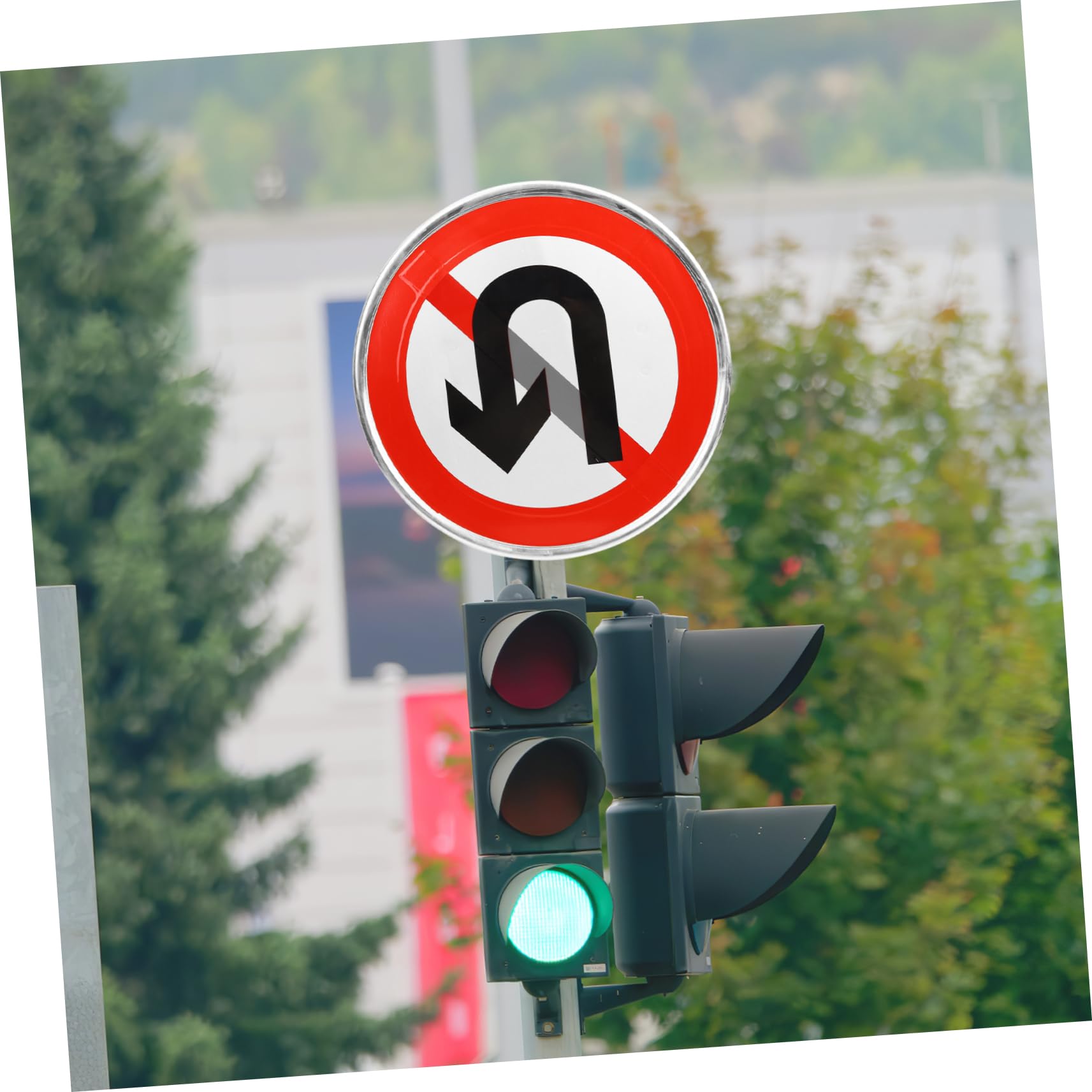 MAGICLULU Panneau de Signalisation D’interdiction Demi-tour pour Allée, Métal Réfléchissant, Résistant aux Intempéries, Facile à Installer