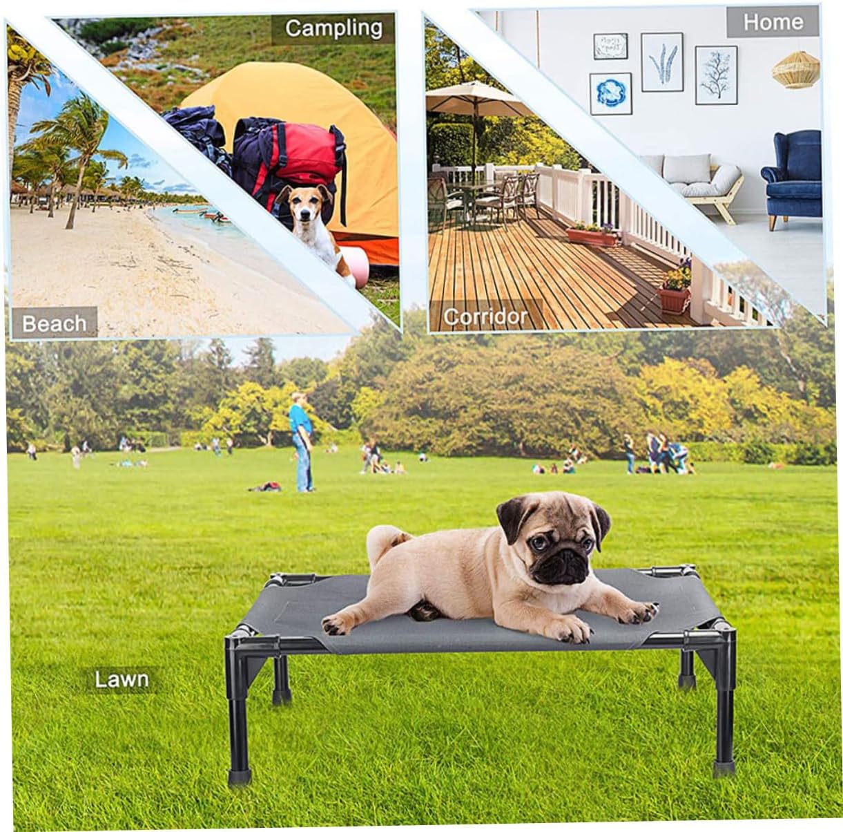 POPETPOP 1pc Elevated Dog Cot Washable Detachable Pet Sleeping Bed for Use Breathable and Design for Home Relaxation