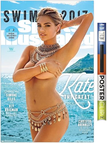 Trends International Sports Illustrated Swimsuit Edition - Kate Upton Cover 2 17 Póster de pared, 22.375 x 34 pulgadas, paquete de póster y clip
