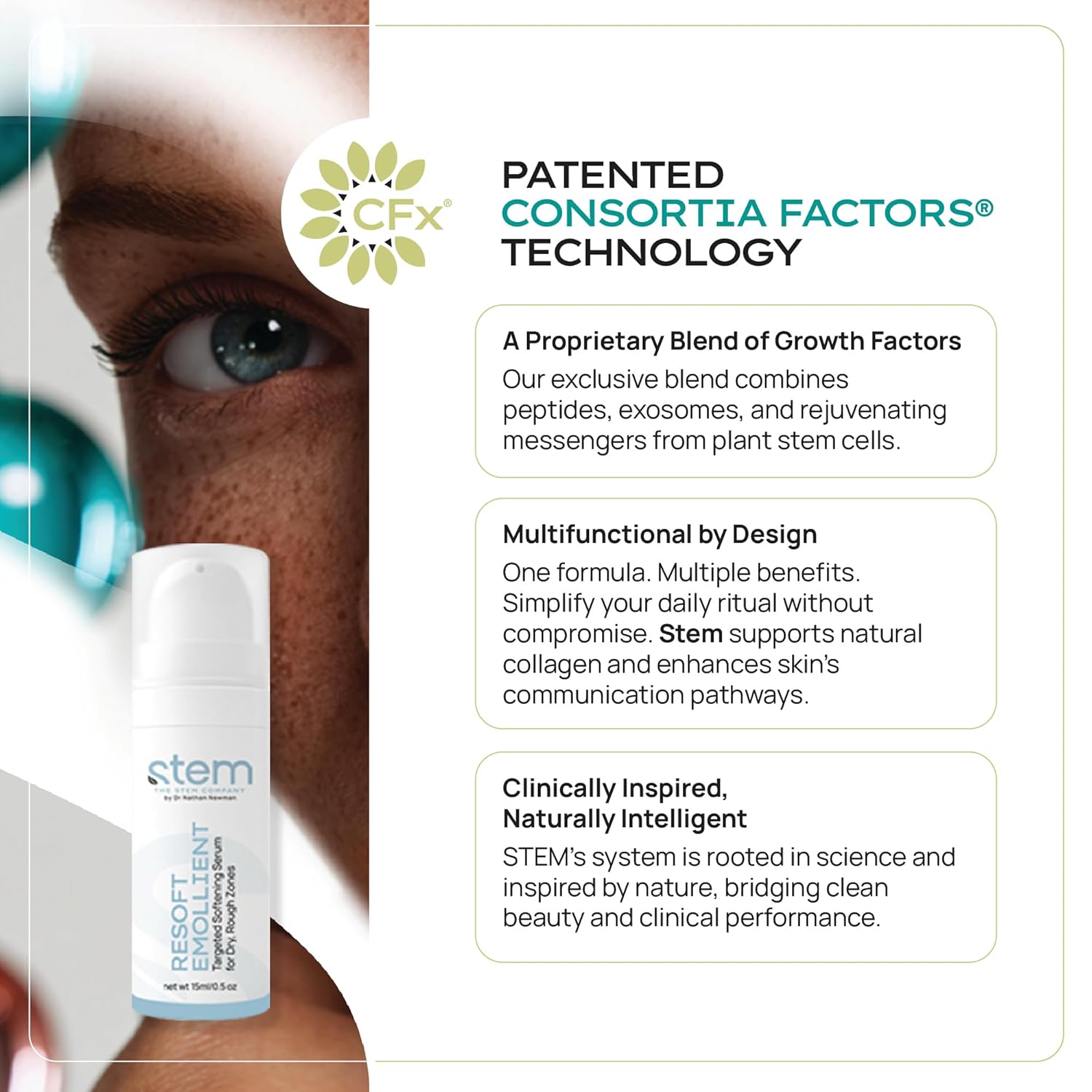 STEM Natural Intelligence ReSoft Advanced Skin Repair Cream and Luxury Body Lotion for Women, Skin Care with Dermatologist Developed & Tested Research, Face Moisturizer & Face Lotion for Women, 0.5 oz - Image 4