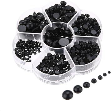 Yetaha 500PCS Black Plastic Round Eyes, Flatback Eyes, Craft Doll Eyes for Stuffed Crochet Animals Teddy Bear DIY Craft Doll Making Supplies | Flatback Plastic Round Eyes, Essential DIY Making Supply for Crochet Plush Dolls & Teddy Bears