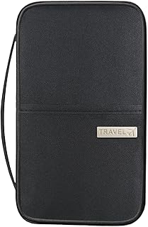 Passport Holder Family, Women Rfid Blocking Passport Wallet, Travel Essentials Premium Wallets, Waterproof Passport Holders Bag for Men Traveling, Travel Document Organizer Credit Cards Case, Black