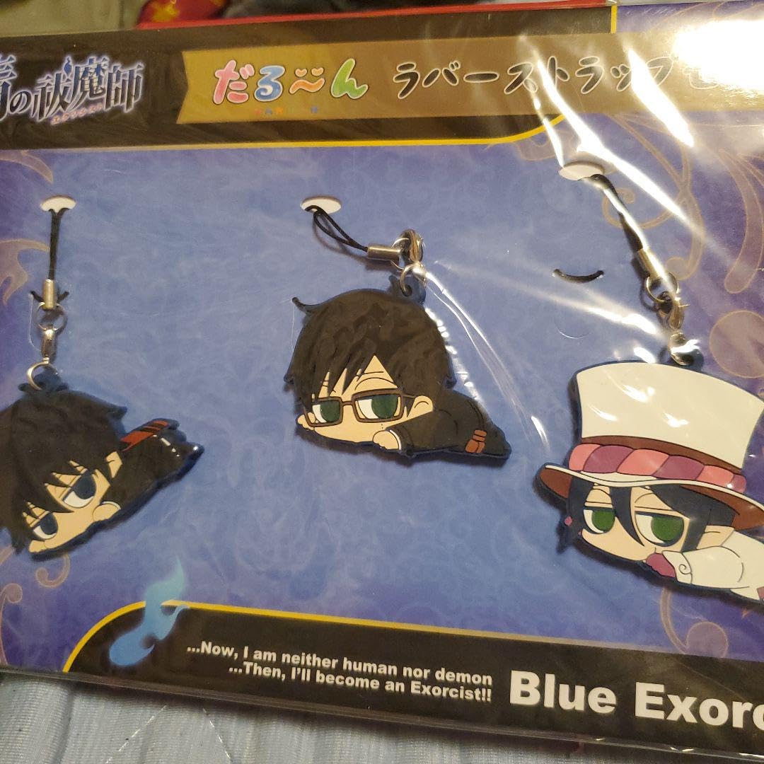 青の祓魔師クリアラバーストラップ全7種とあしあとグラス