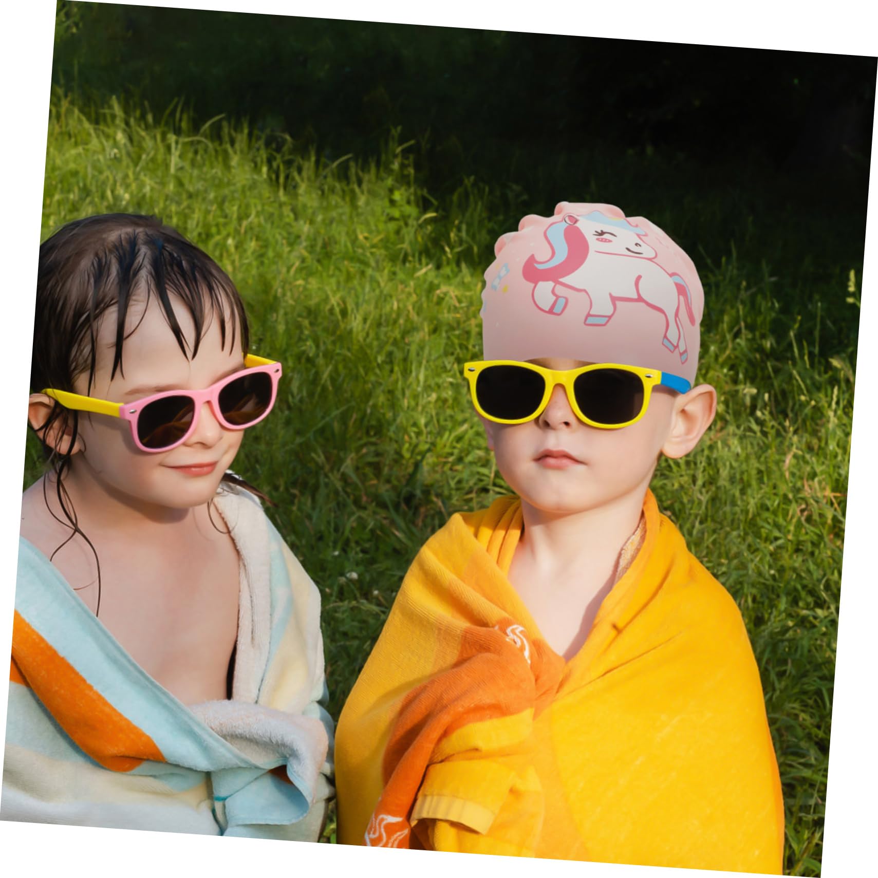Yardwe 5 Set Di Cuffie Da Nuoto Per Bambini Con Motivo A Cartoni Animati Comode E Alla Moda Per Ragazzi E Ragazze 2 Pezzi X 5