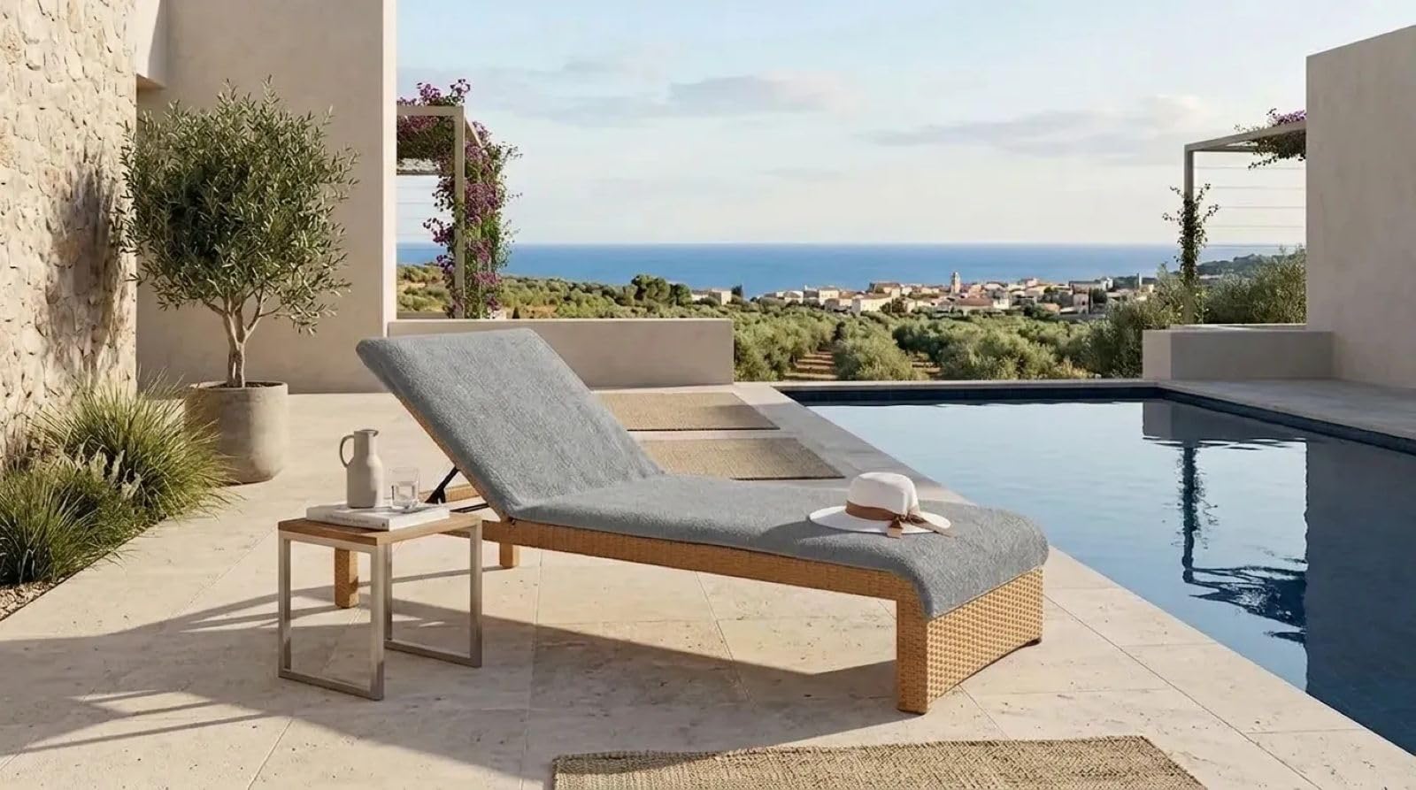 KOBEHOME%100 PAMUK ŞEZLONG HAVLUSU GRİ 75X200 CM