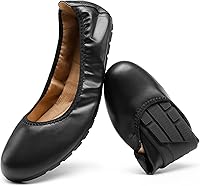 DREAMPAIRS Women's Foldable Ballet Flats: Round Toe Slip-On Comfortable Dress Shoes for All-Day Wear
