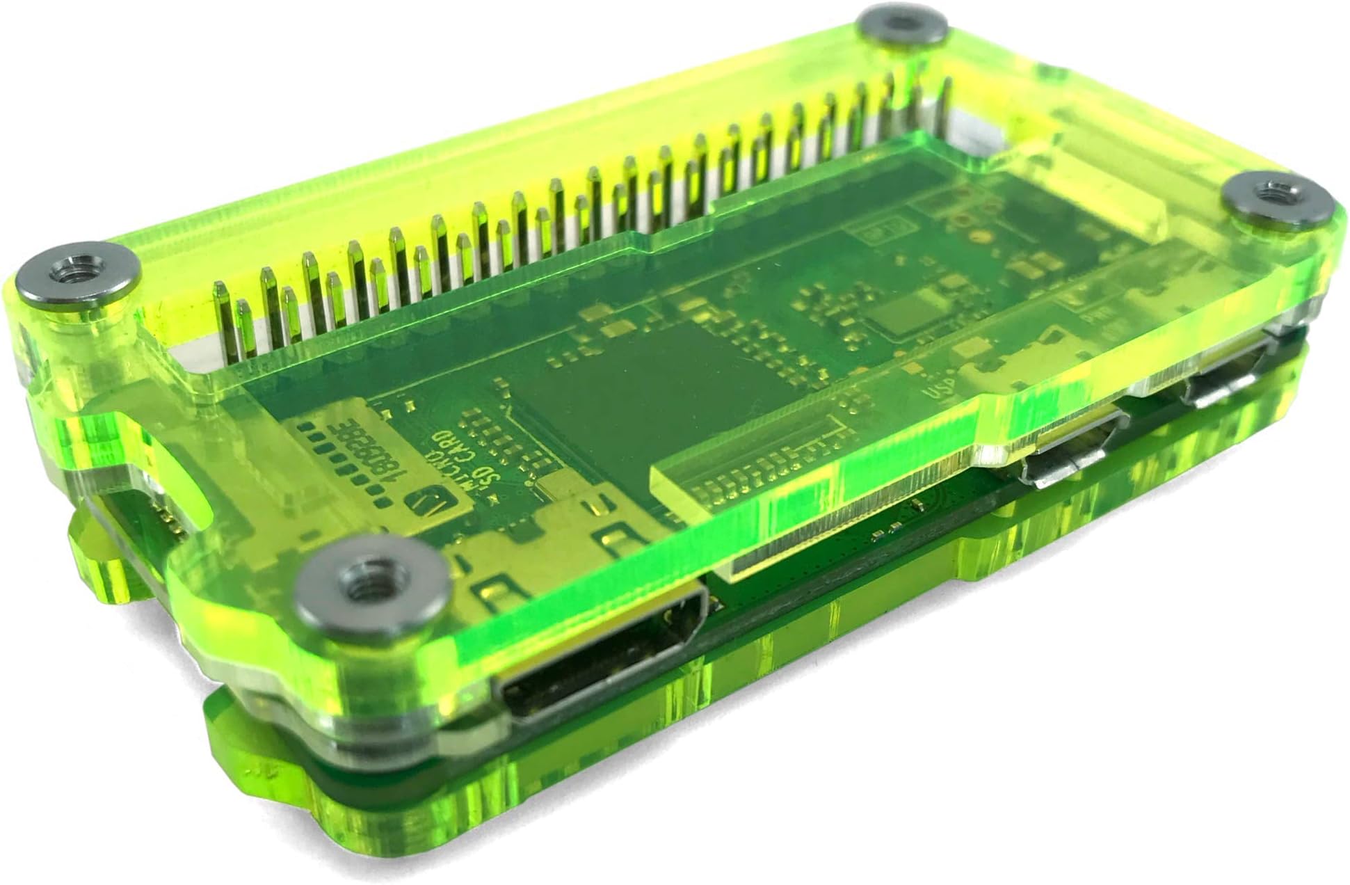 Zebra Zero Case for Raspberry Pi Zero & Zero Wireless - Laser Lime GPIO