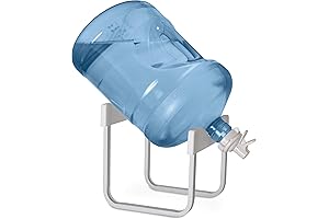 Brio Stainless Steel 3-5 Gallon Water Jug Stand with Dispenser Valves -...