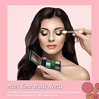 Vista 19 de MORGLES Aplicadores de sombra de ojos de doble cara, 50 brochas de sombra de ojos de 2.4 pulgadas para mujeres y niñas, color negro
