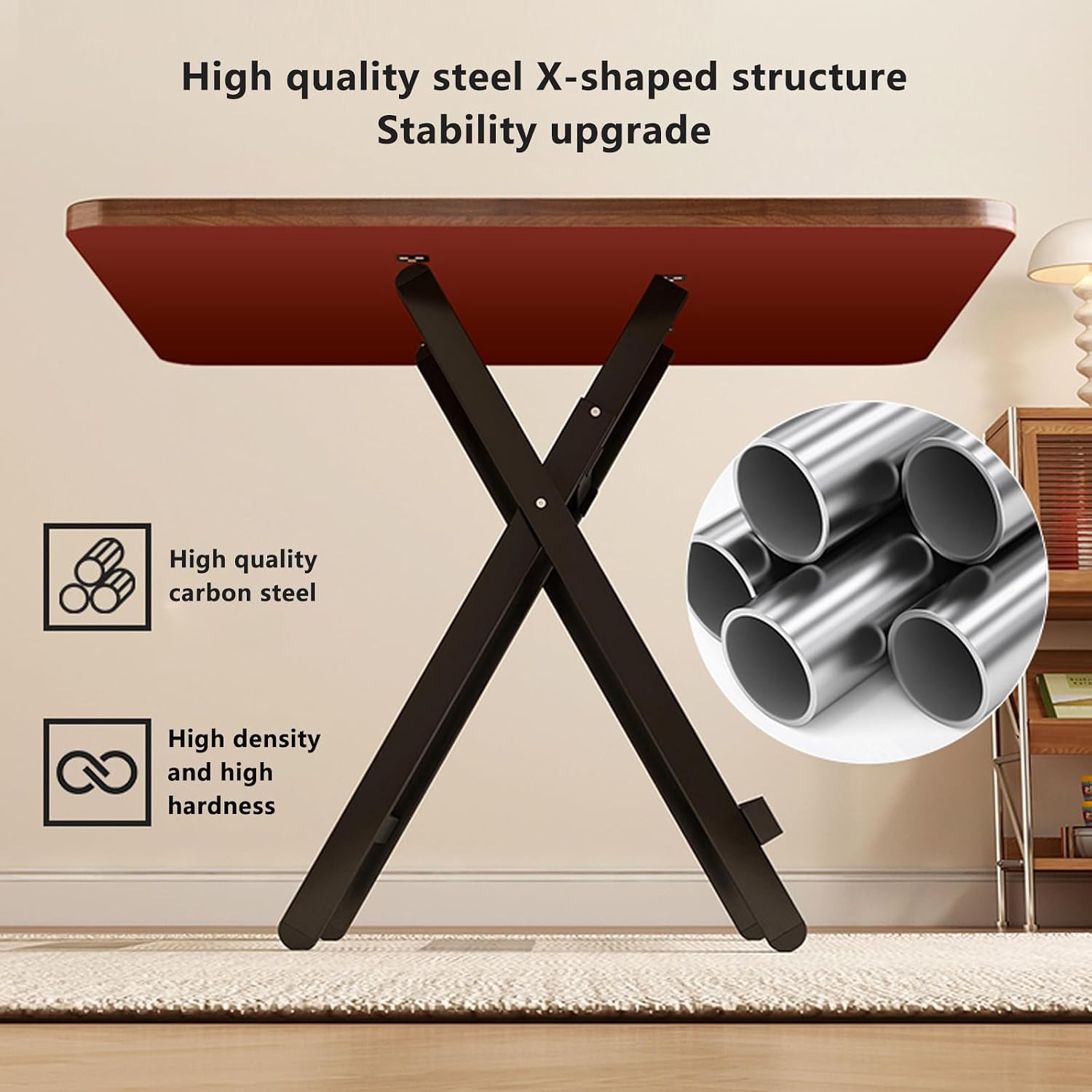 Folding Mahjong Table,31" Foldable Mahjong Table with Collapsible Legs,Portable Majong Table for Mahjong,Domino,Poker,Card Game(Size:31.4 * 31.4 * 29.1in,Color:A)