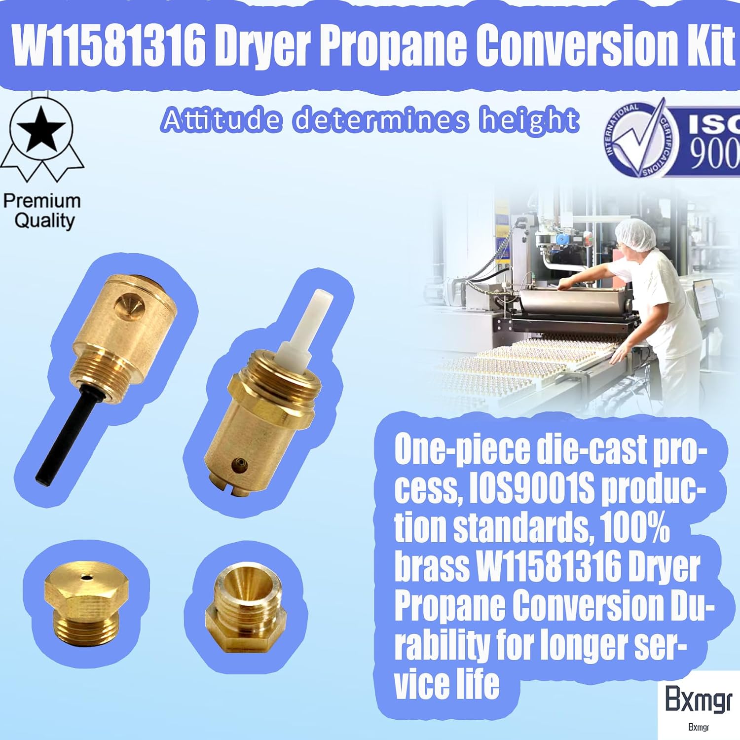 W11581316 Dryer Propane Conversion Kit For 29-Inch Dryers, Compatible With Whirlpool, Armada, Maytag, Kenmore 22000 BTU/Hr Liquid Propane Conversion Dryers 29 Inches,1 LP Kit