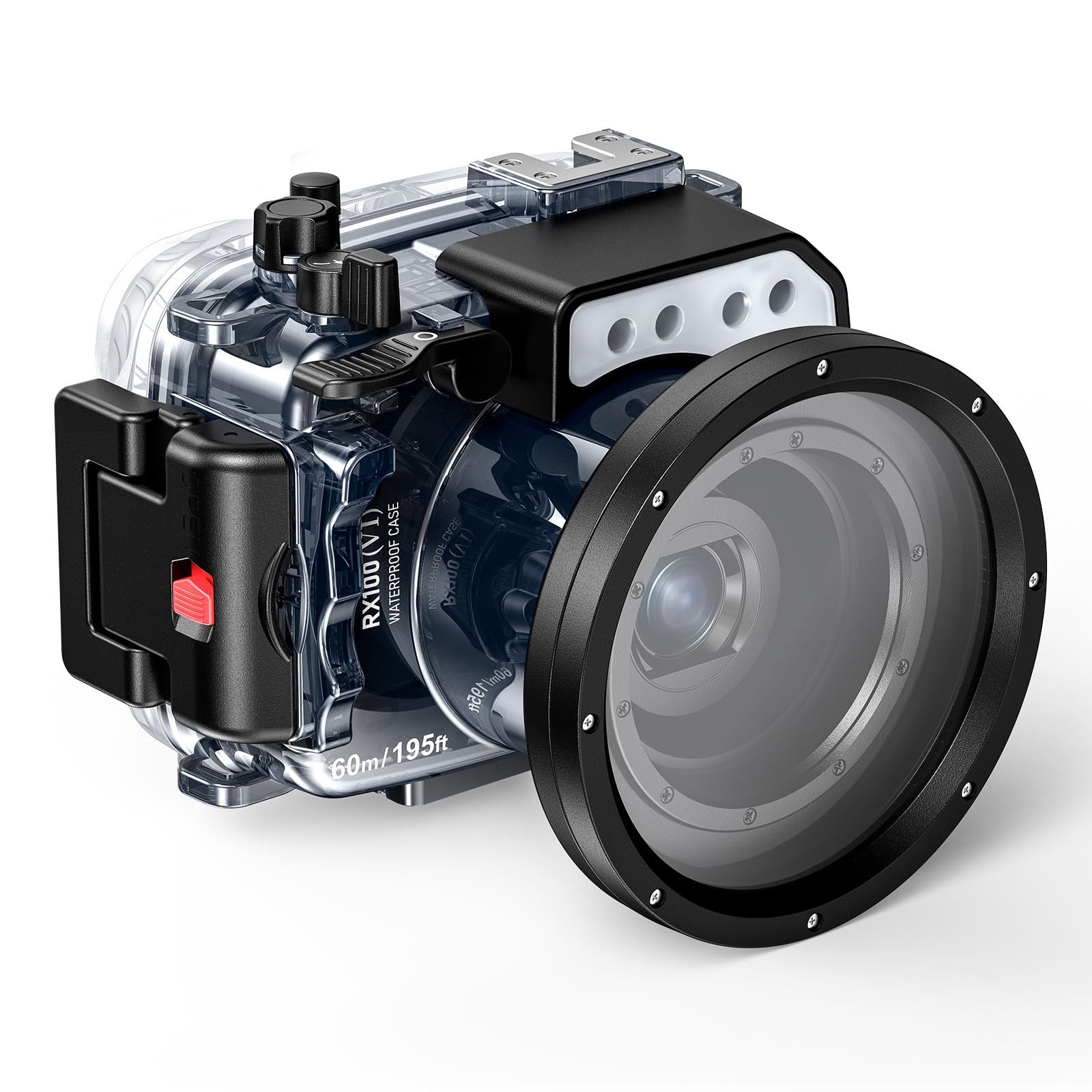 Sea frogs Camera Housing Compatible with Sony RX100 VI,Waterproof IPX8 Rated, 40m/130ft Depth Protection RX100-VI Underwater Camera Case, Ideal for