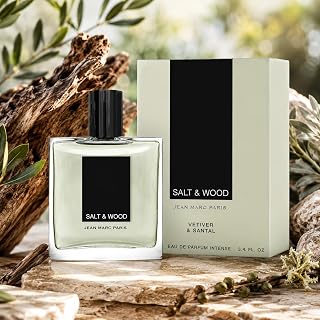 Jean Marc Paris Salt & Wood Vetiver & Santal Eau de Parfum Intense for Men, 3.4 fl oz (100 mL)