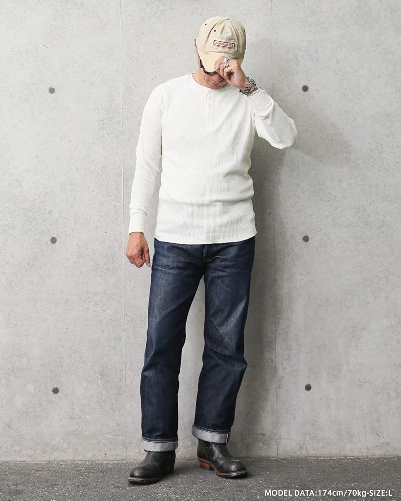 Amazon | Hanes ヘインズ HM4-Q502 L/S サーマル ヘンリーネック