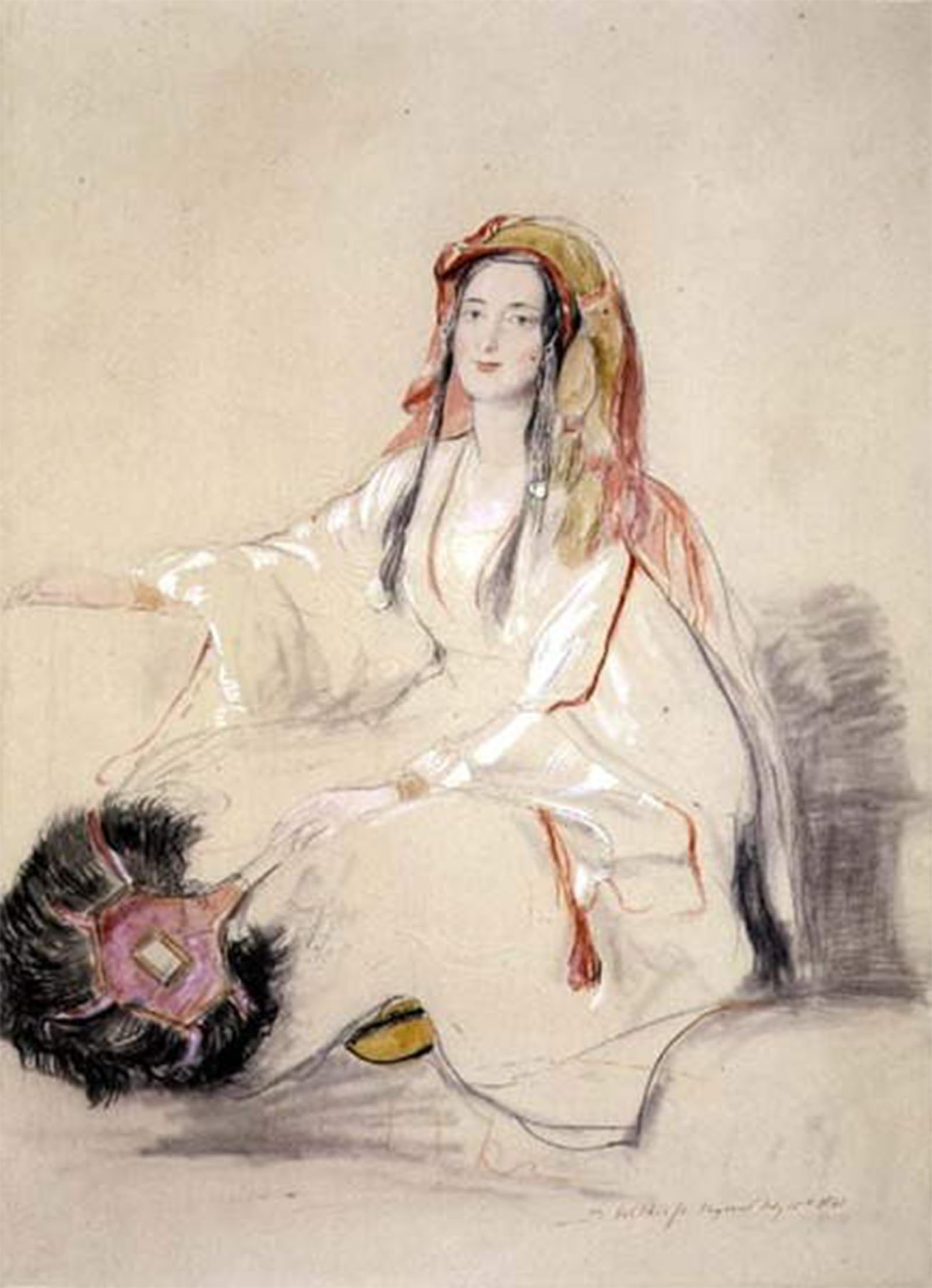 POSTERIIk Famous Modern Artwork Art Mural Mrs Moore Wife of the British Consul At Beirut by David Wilkie Oil Paintings Pictures for Home Decor 60x90cm