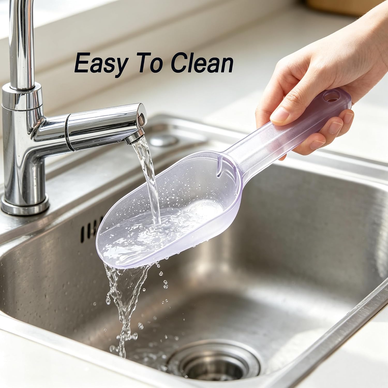 2Pcs Plastic Ice Scoop(12 Oz)Kitchen Scoop for Ice Bucket Ice,Popcorn,Flour