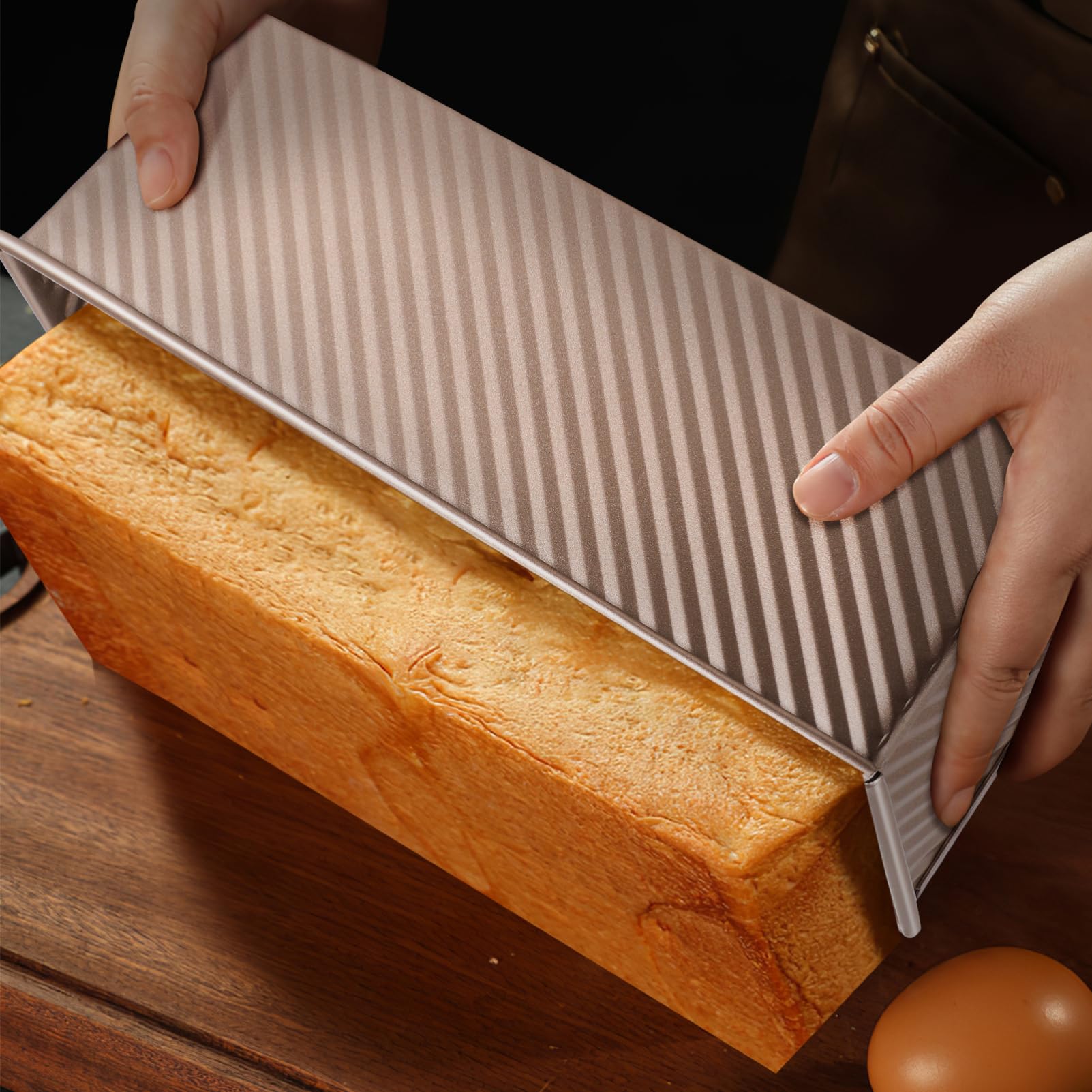 VALICLUD Metall-kastenform Mit Deckel Antihaftbeschichtet Längliche Brotbackform Toastform Für Selbstgebackenes Brot Küchenhelfer