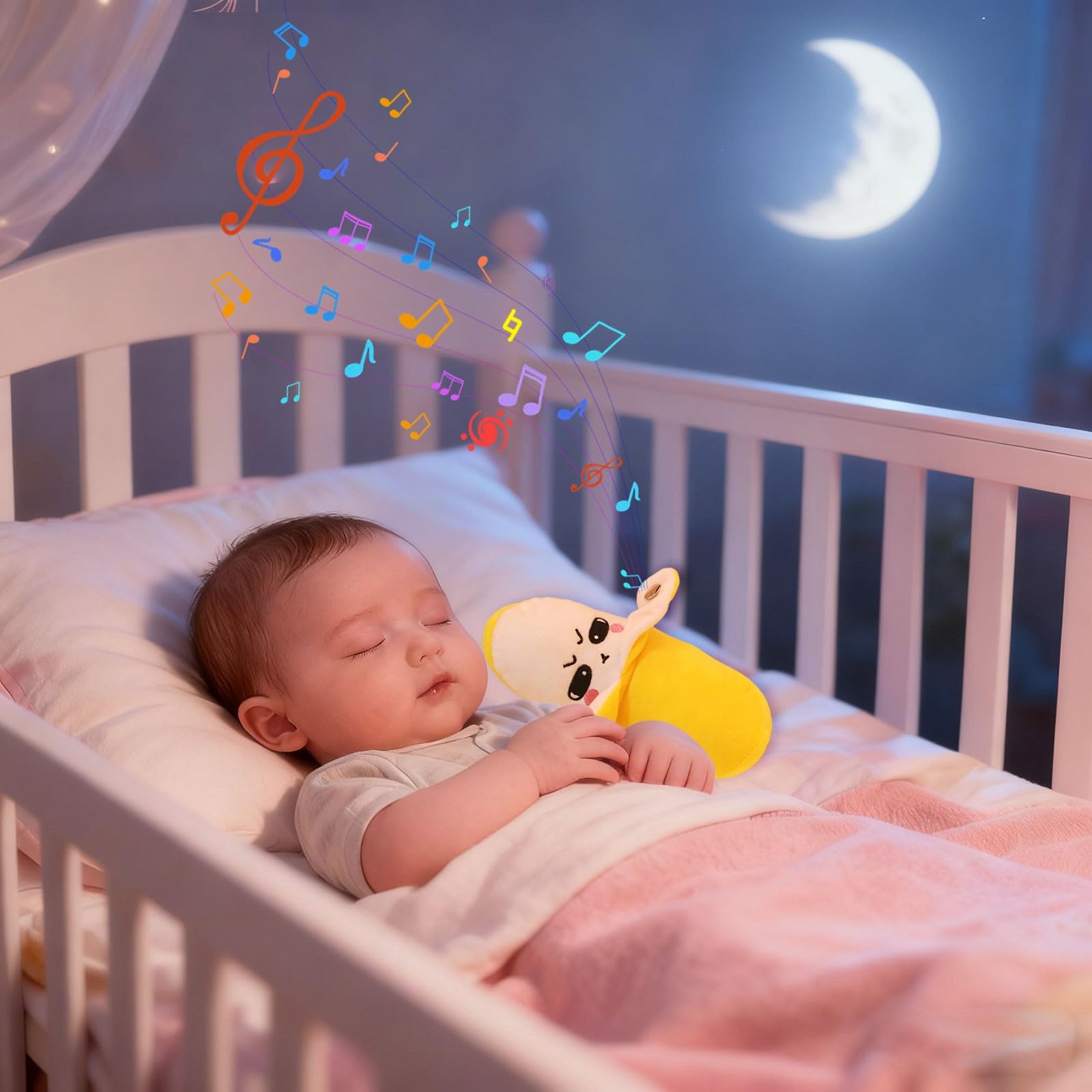 Interactive Musical Plush Toy with Sounds, Touch-Sensor Soft Interactive Figure, Fun & Playful Sound-Activated Toys for Kids, Touch-Sensitive Banana Plush Toy for Parent-Child Play