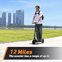 Vista 12 de Patinete eléctrico para adultos y niños grandes, alcance de 23/21 millas, velocidad máxima de 22/18 MPH, potente motor de 650/500/350 W, neumáticos