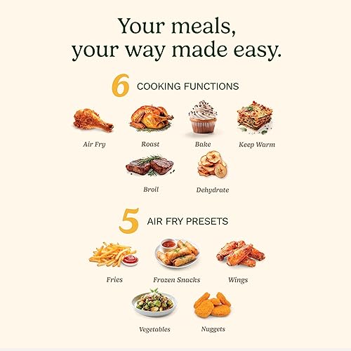 Miniatura 4 de Cuisinart Freidora de aire de doble cesta, dos cestas con un total de 11 cuartos de galón, 6 funciones freír al aire, asar, hornear, a la parrilla,