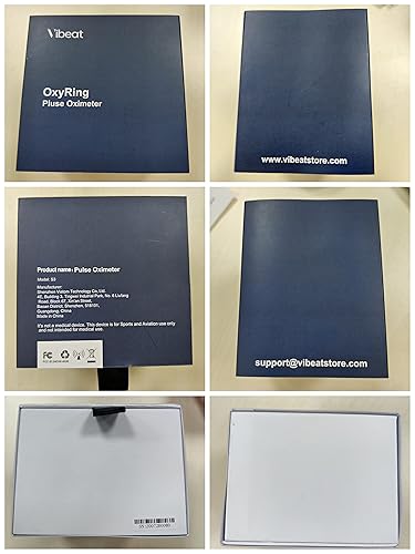 Miniatura 9 de Vibeat OxyRing - Monitor de oxígeno continuo – Oxímetro de pulso Bluetooth con recordatorio en tiempo real e informe de PC gratis, medidor de