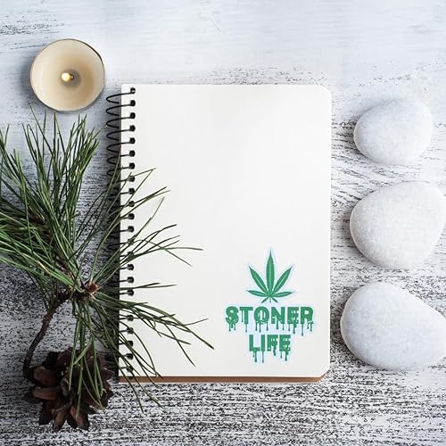 Miniatura 4 de Stoner Life - Calcomanías para marihuana para fumetas  Adhesivo con recubrimiento en polvo para tu laptop, patineta, parachoques de coche, ventana o