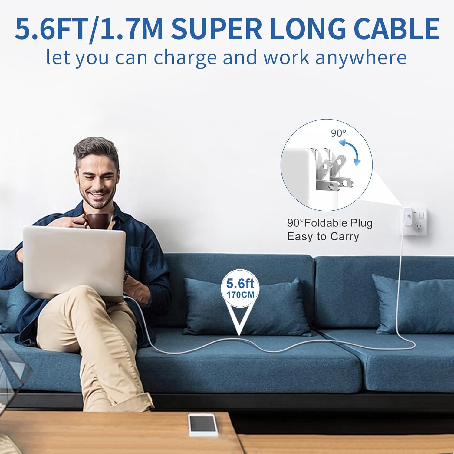 Mac Book Air Charger Replacement, 45W Power T-tip Magnetic DC Connector Adapter for Mac Book Air 11 inch and 13 inch (Between 2012-2017) - Image 6