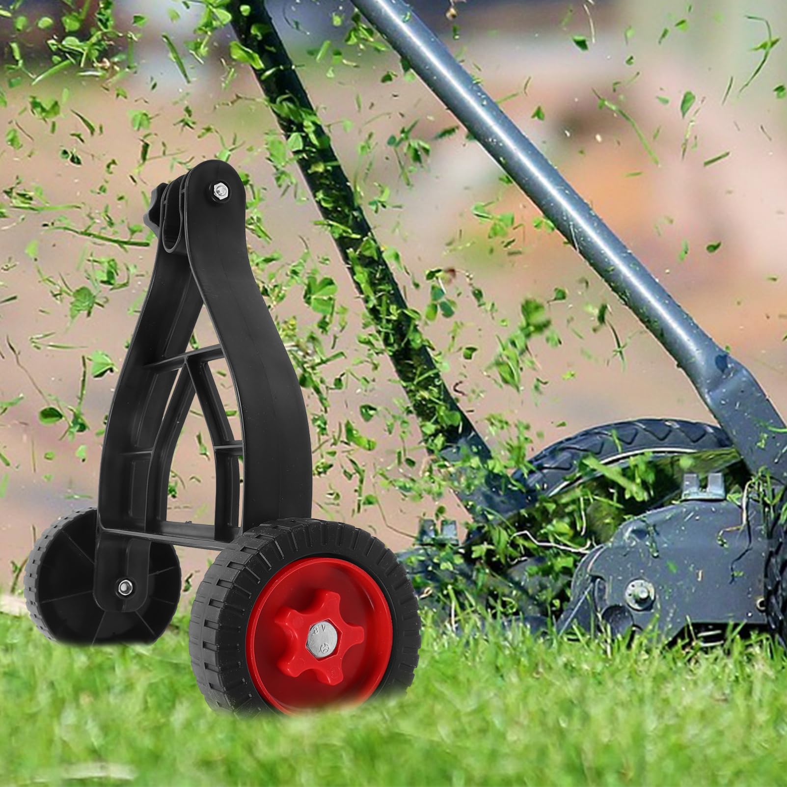 Kisangel Ruota di Supporto in Acciaio Inossidabile Gomma per Tosaerba Capacità di Carico Elevata e Risparmio di Energia, per Giardino