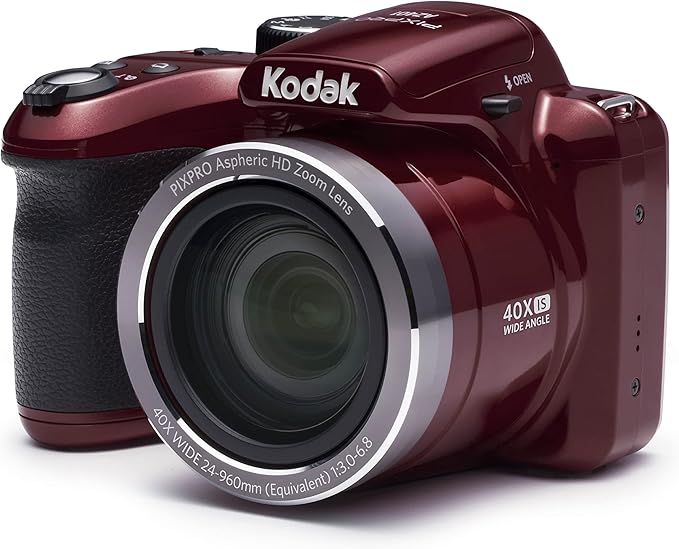 Kodak AZ401RD Point & Shoot Digital Camera with 3 LCD, Red Digital