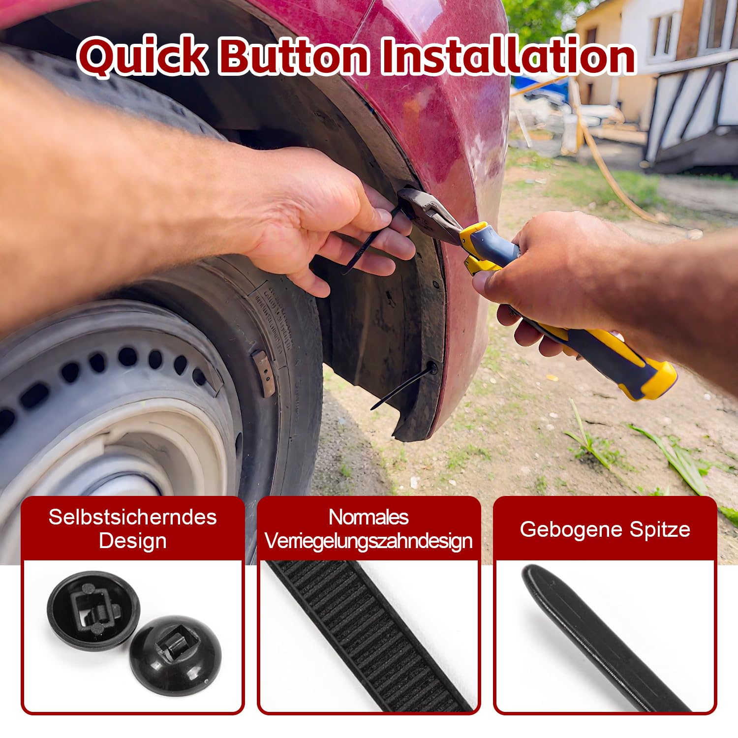 50 Pièces Universelles Attache Cable Noire Clips De Fixation