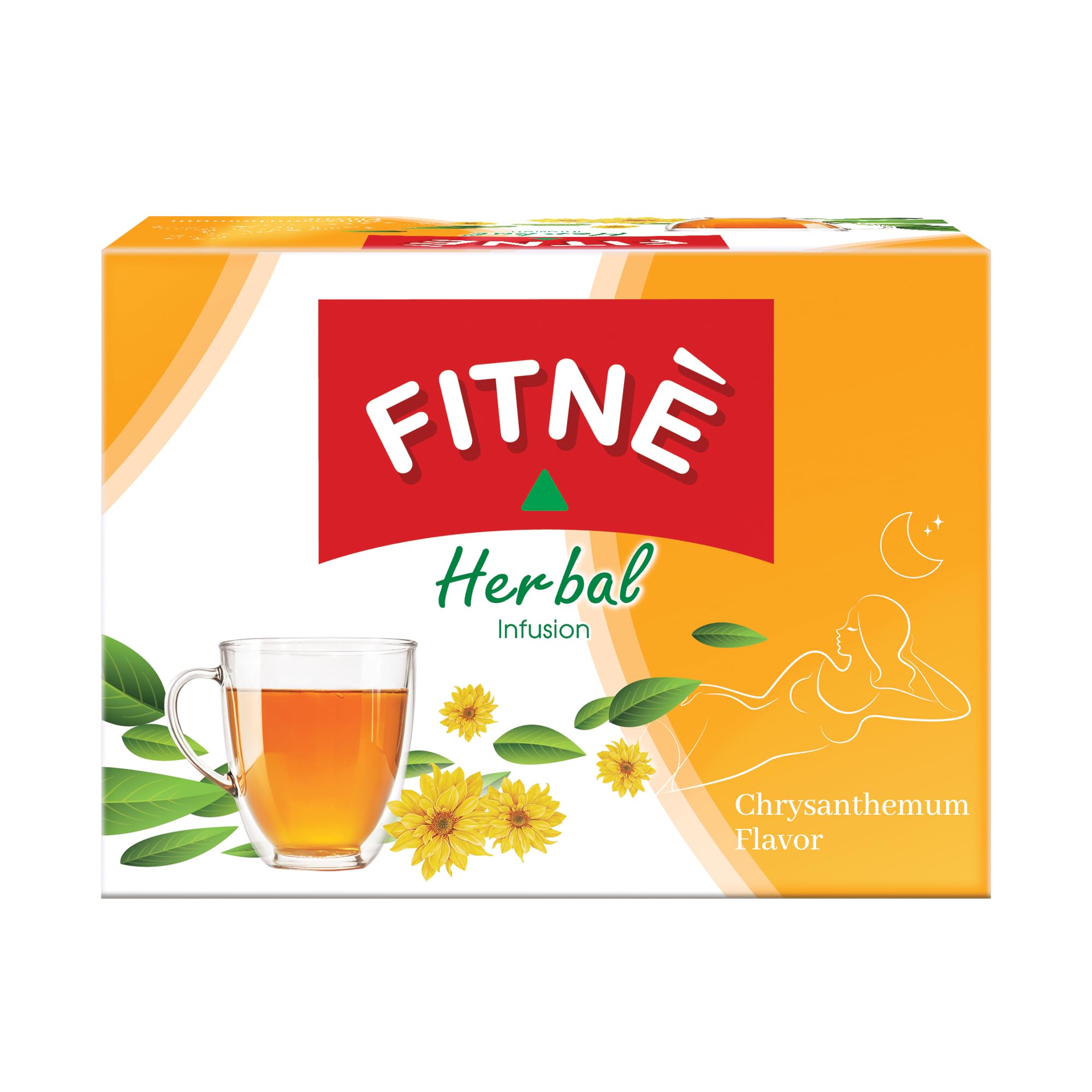 FITNE Chrysanthemum Herbal Tea Senna Infusion Smooth Mild Soothing Beverage Natural Gentle Detox Cleanse No Calories Caffeine Free, 15 Tea Bags