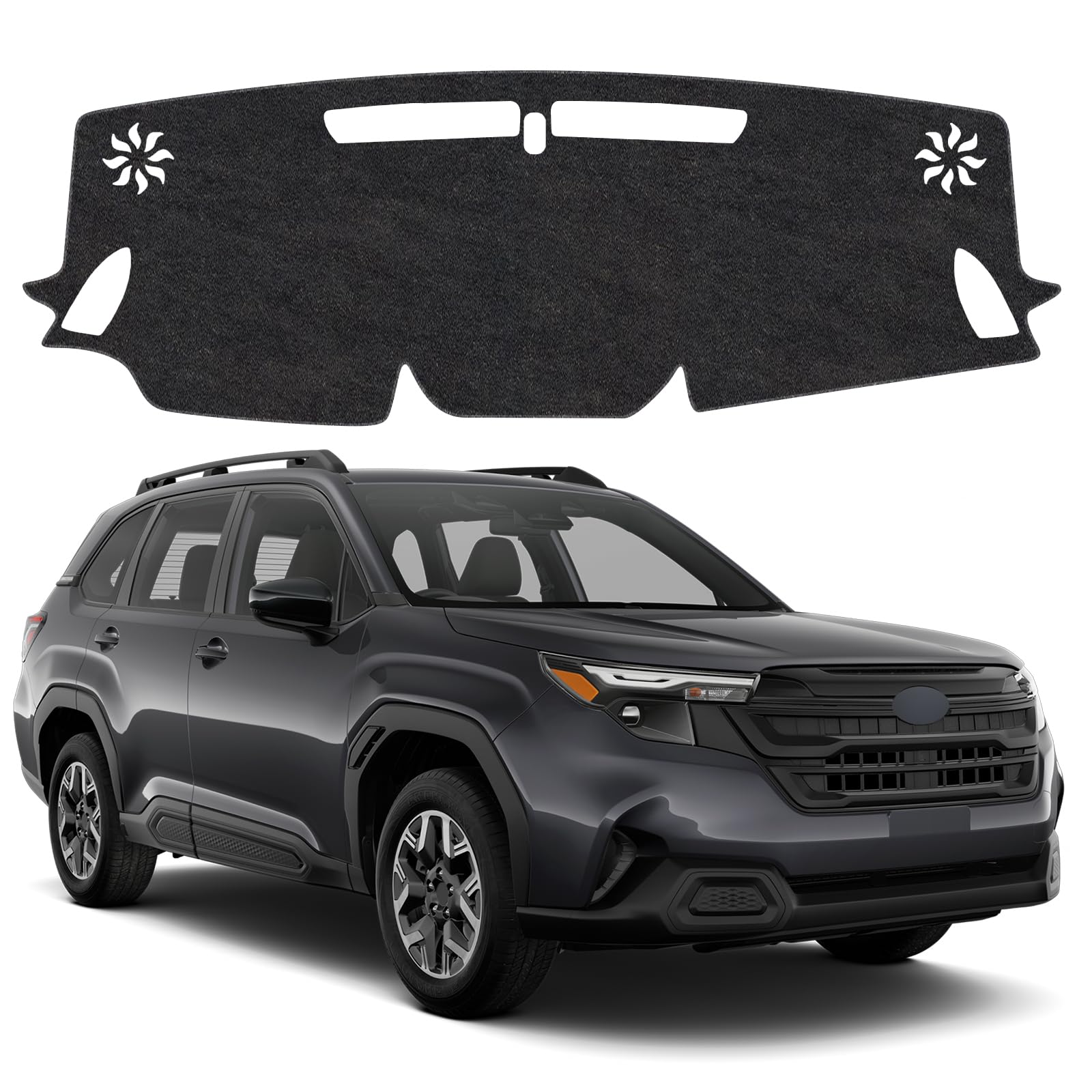 Dash Cover Mat Compatible with Subaru Forester 2025 2026 Non-Slip Dashboard Cover Mat Sunshade UV Rays Protector Interior Accessories