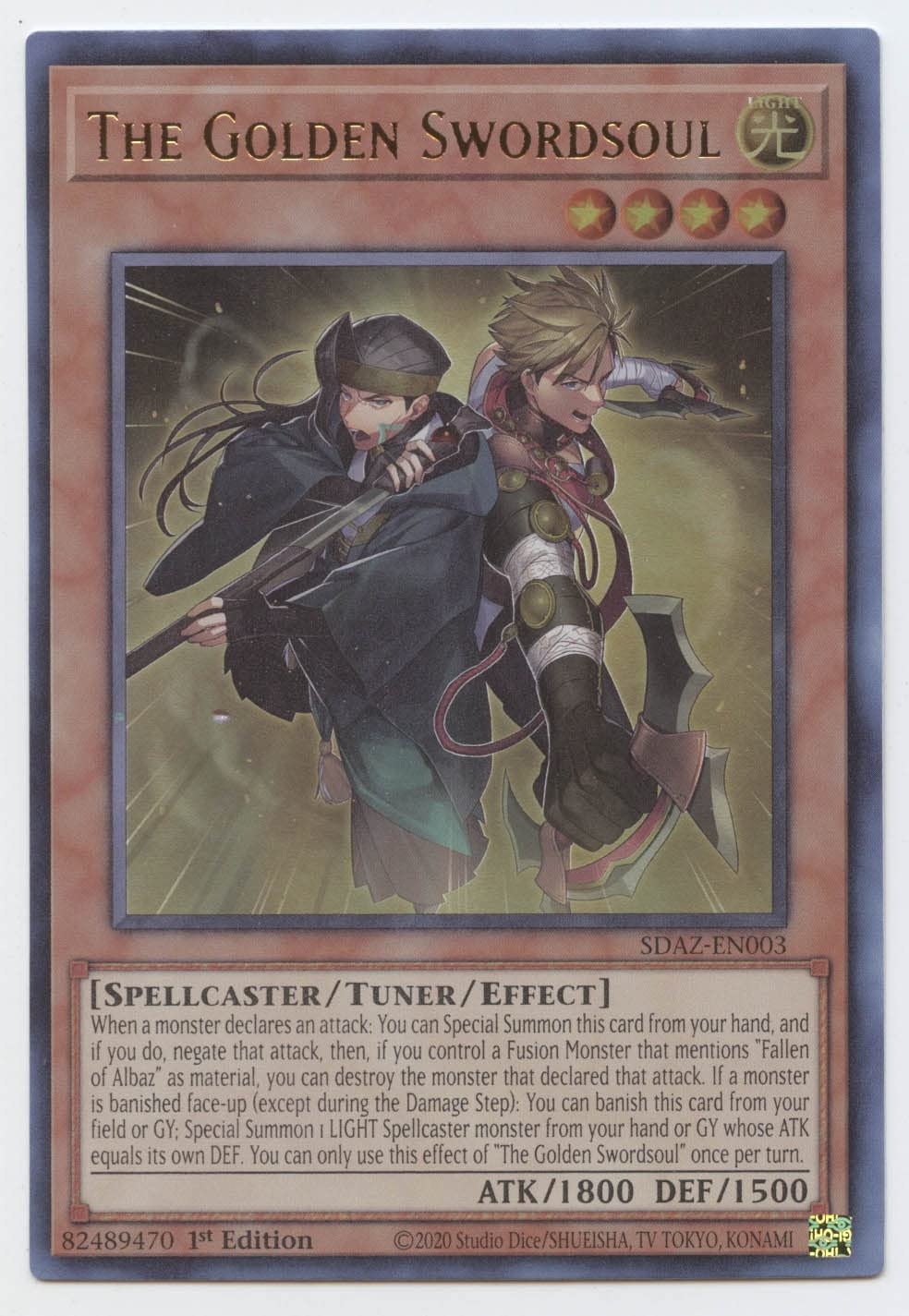 Amazon.com: The Golden Swordsoul - SDAZ-EN003 - Ultra Rare - 1st