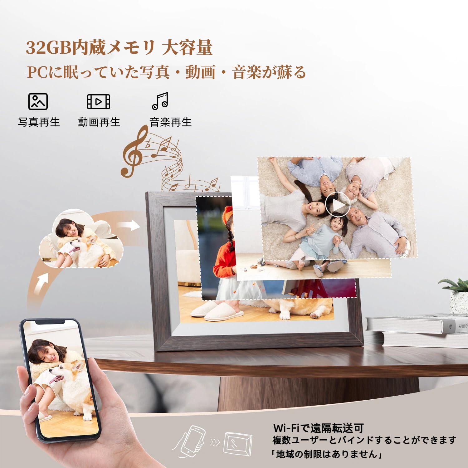 Amazon | KODAK WiFiデジタルフォトフレーム 10インチ 写真/動画