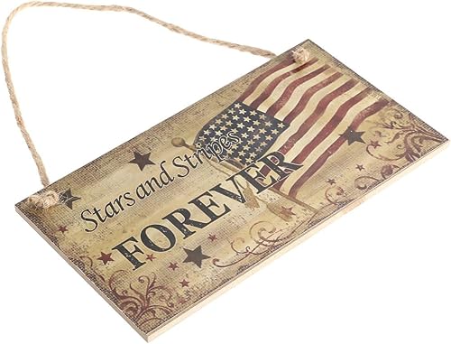 Miniatura 3 de BinaryABC Placa de madera para colgar en la pared de la puerta del 4 de julio, Día de la Independencia del 4 de julio, decoración de fiesta del Día