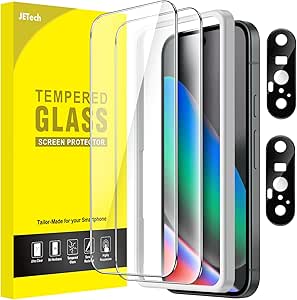 JETech Protection D'écran pour Google Pixel 10 avec Protecteur d'Objectif Caméra, Compatible avec le Déverrouillage par Empreinte Digitale, Film en Verre Trempé, HD Clair, Lot de 2 Chacun